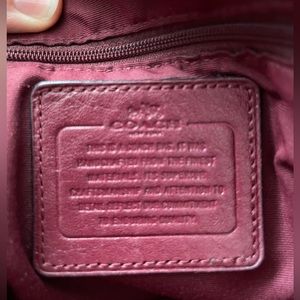 Burgundy coach handbag
